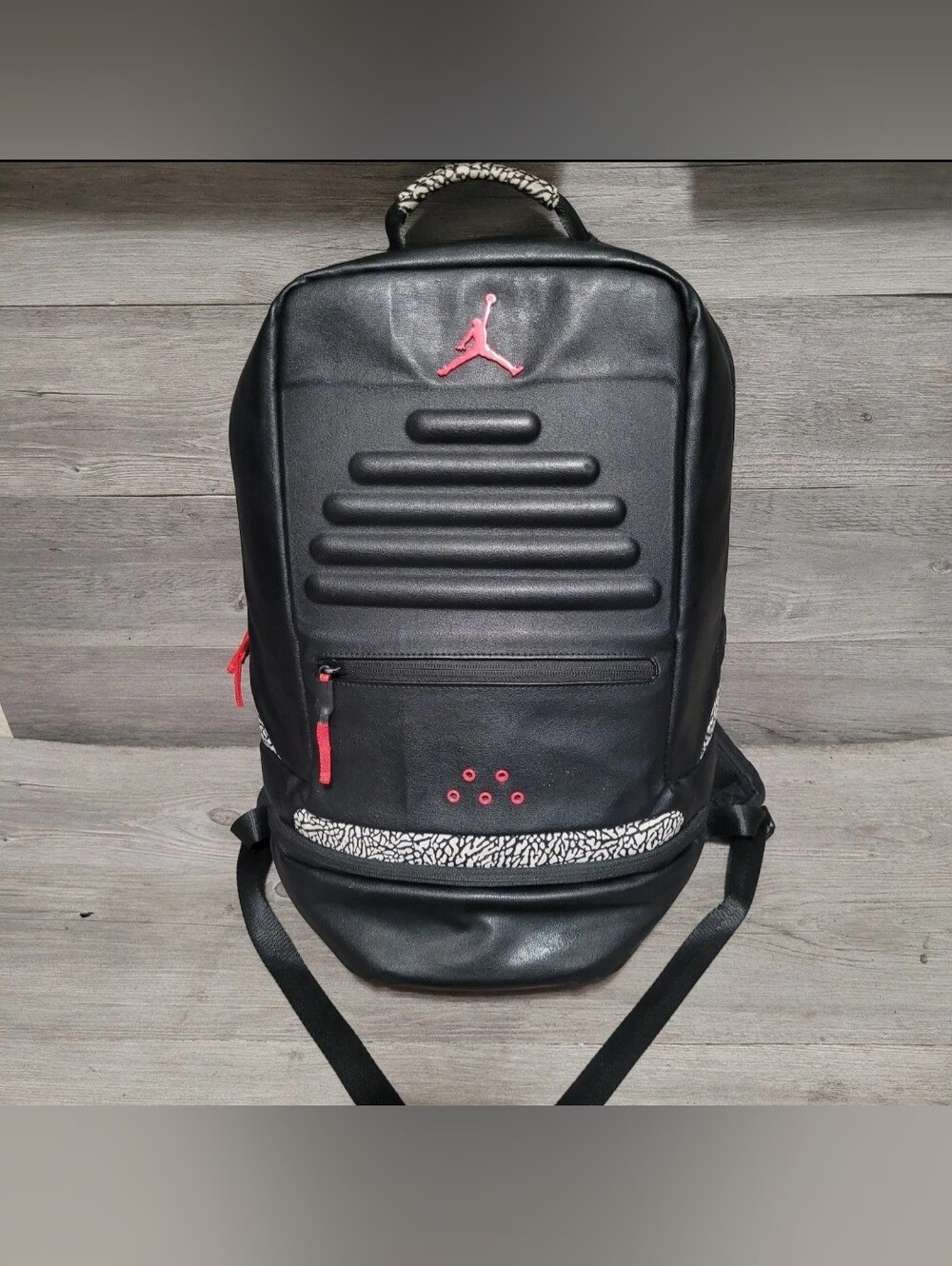 Air Jordan 3 III Retro Black Cement Laptop Bag Backpack Bred